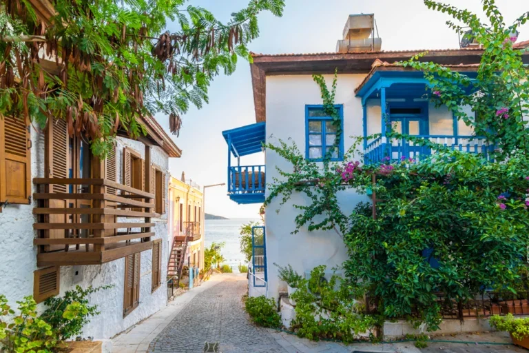 Kalkan old town street view