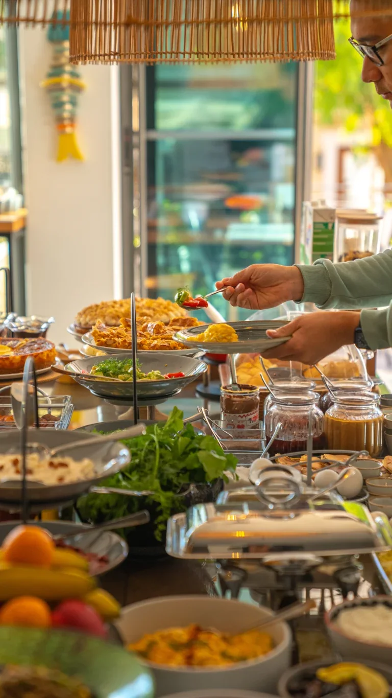 Offenes Frühstücksbuffet